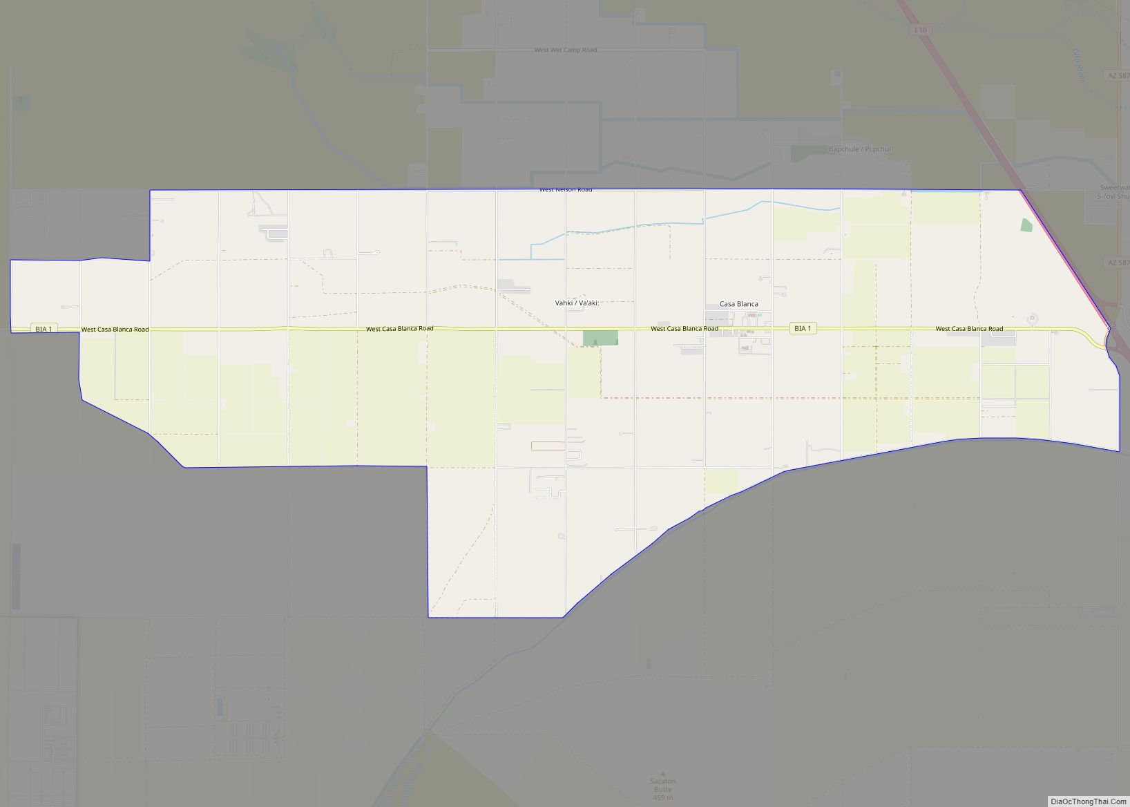 Map of Casa Blanca CDP, Arizona