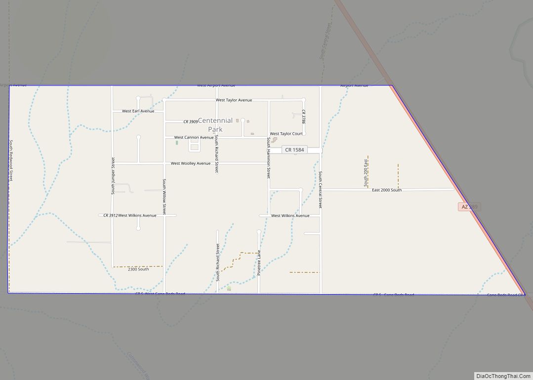 Map of Centennial Park CDP