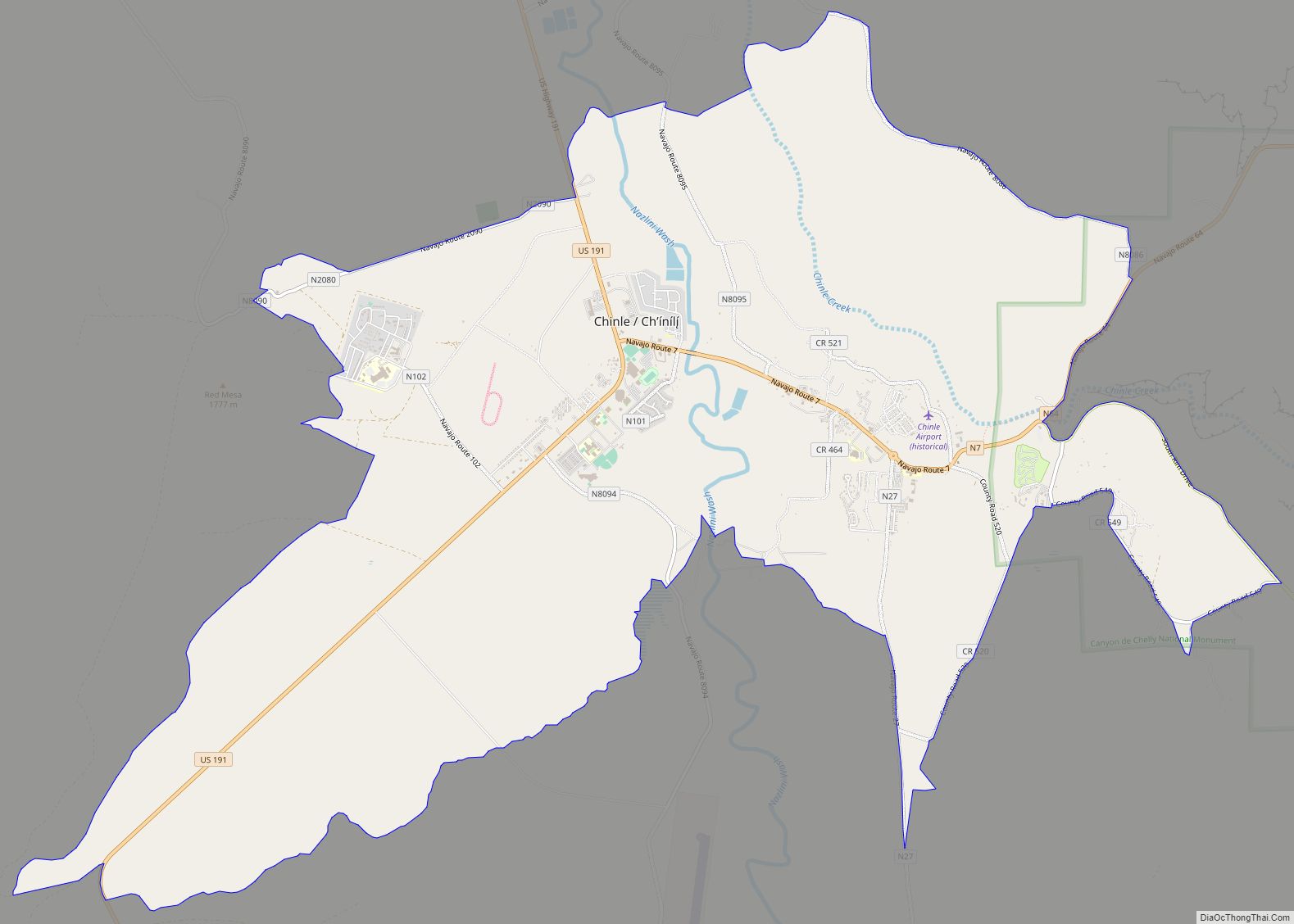 Map of Chinle CDP