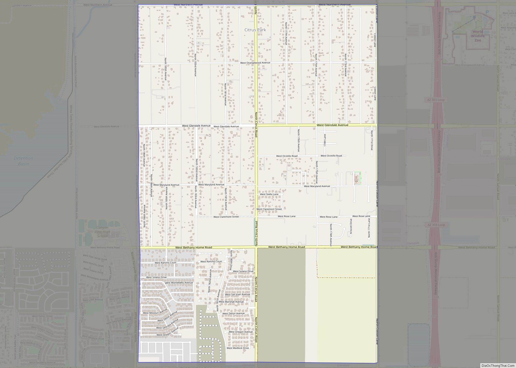 Map of Citrus Park CDP, Arizona