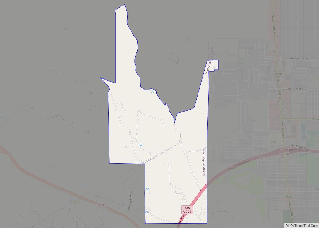 Map of Clacks Canyon CDP