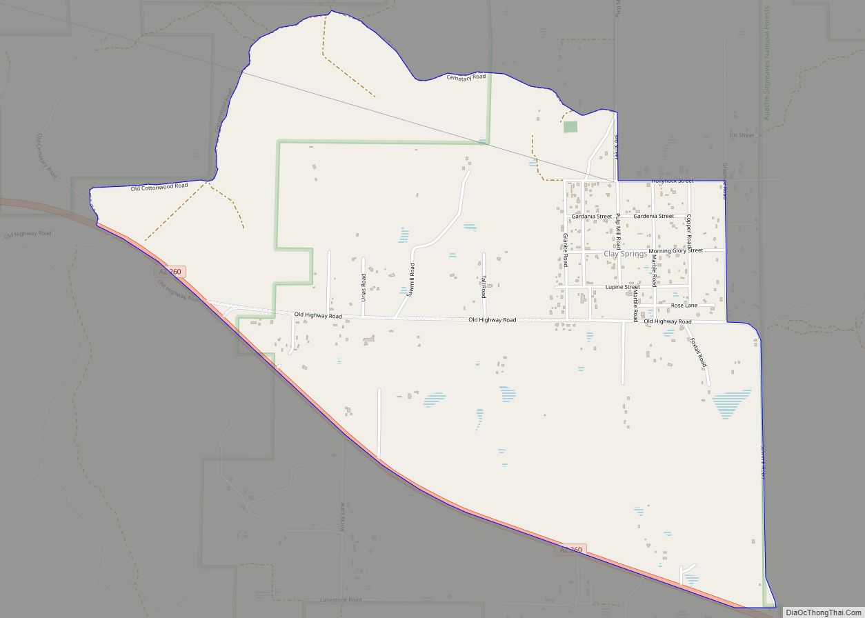 Map of Clay Springs CDP
