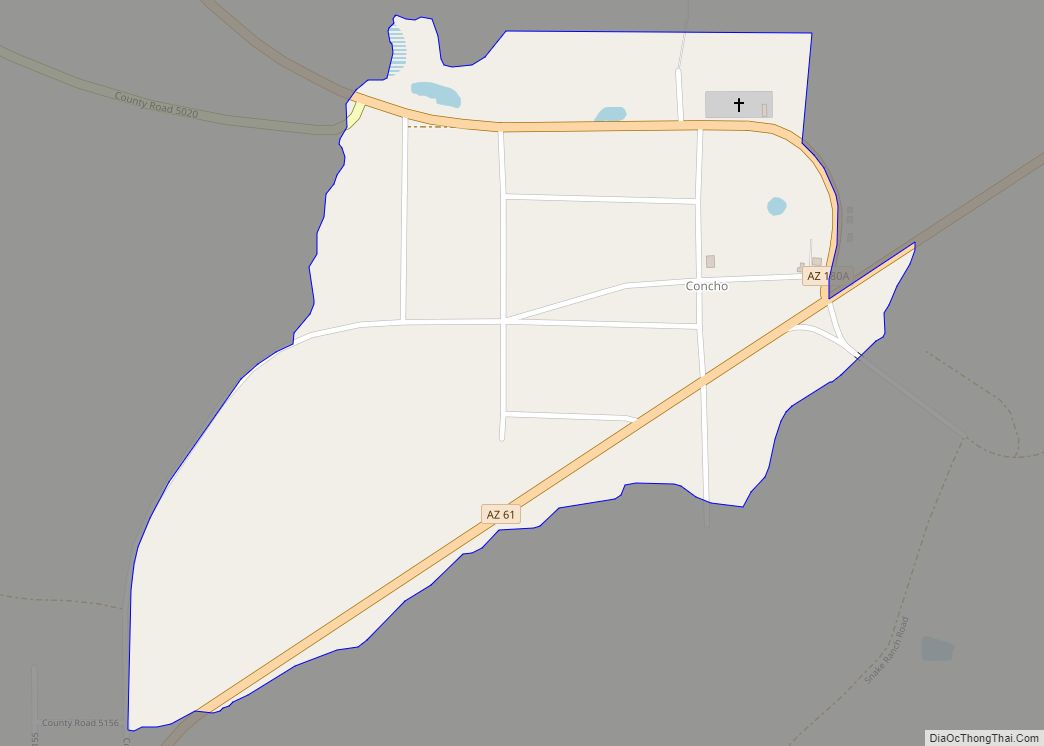 Map of Concho CDP