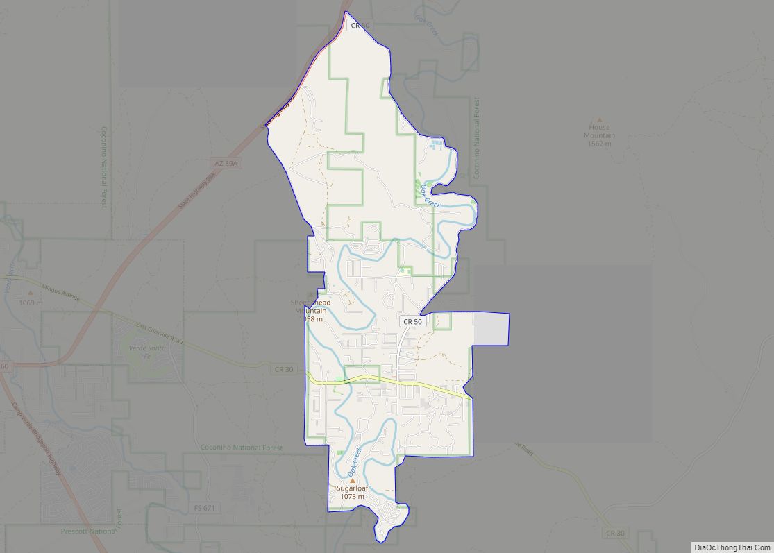 Map of Cornville CDP