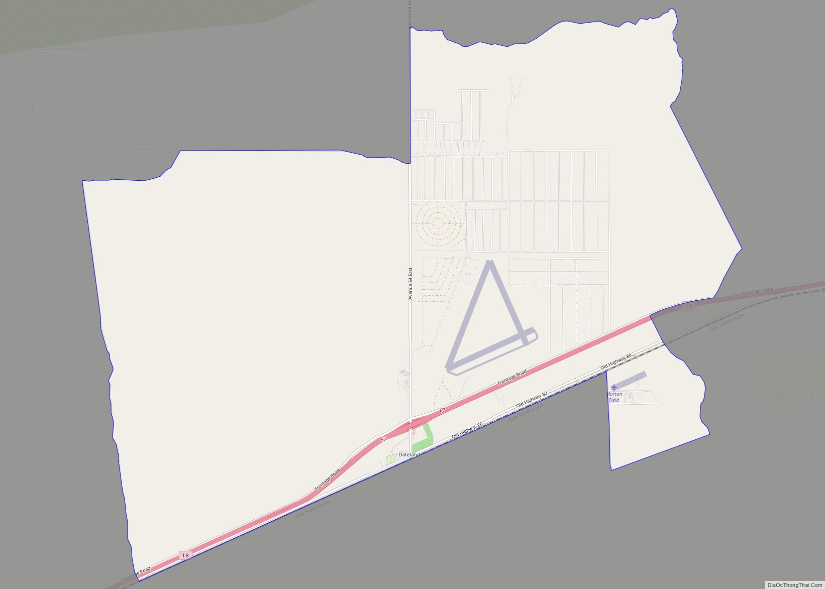 Map of Dateland CDP