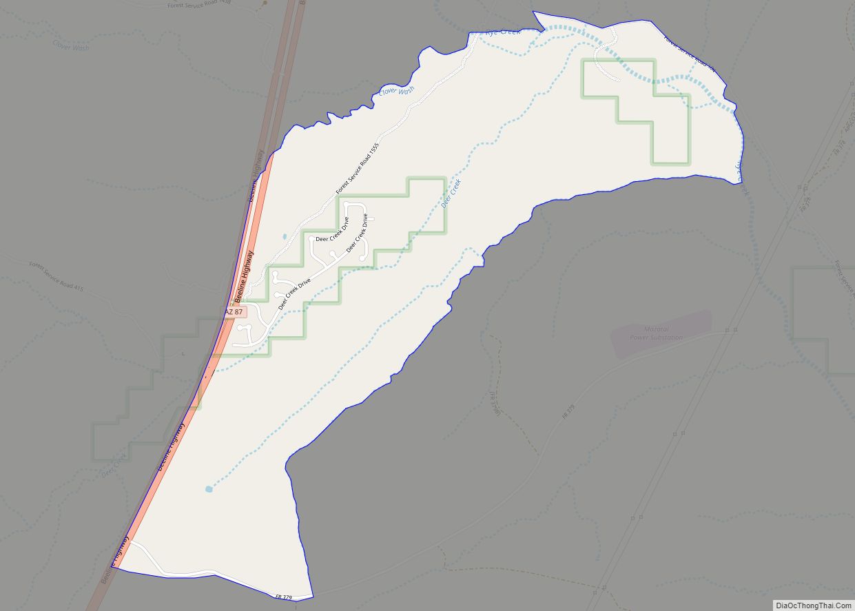 Map of Deer Creek CDP, Arizona