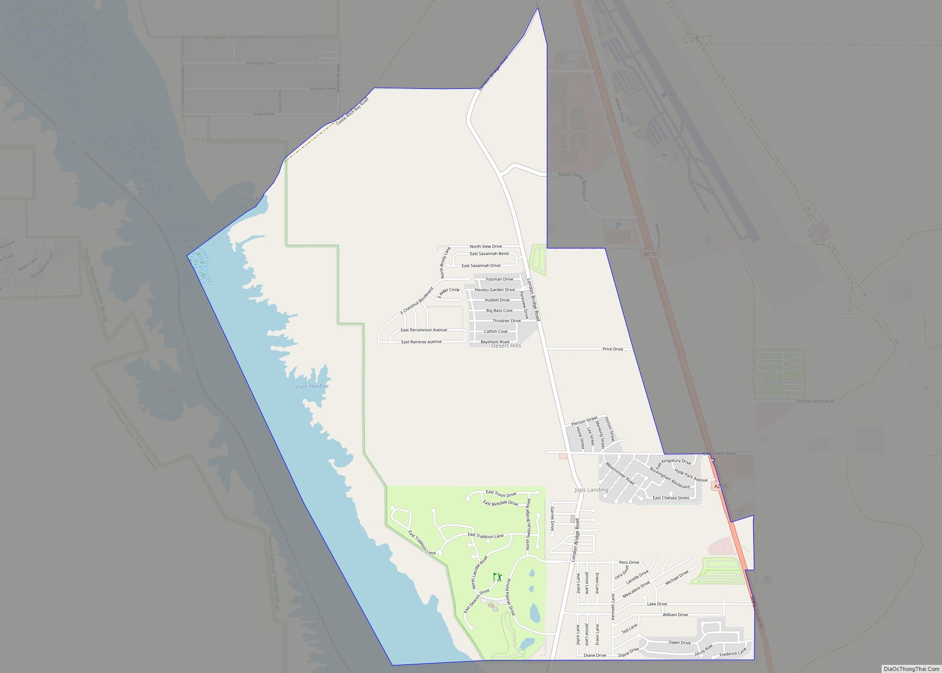 Map of Desert Hills CDP