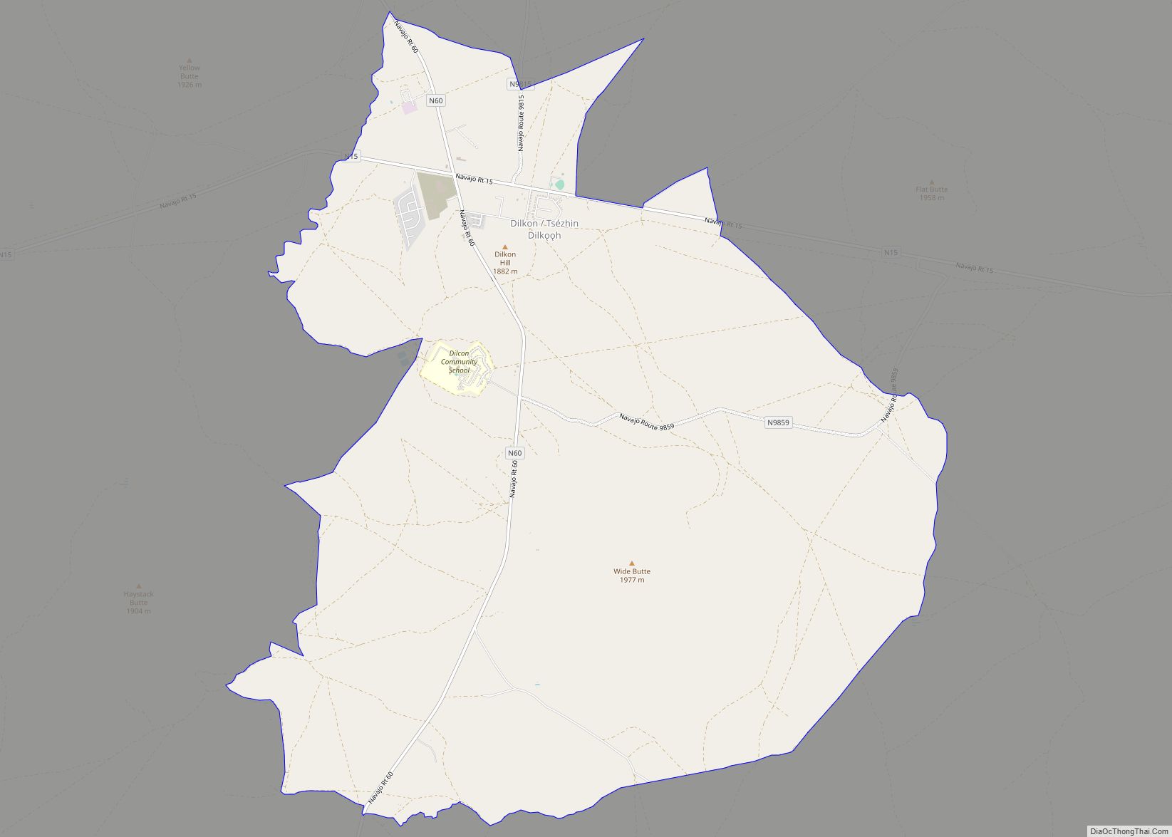 Map of Dilkon CDP