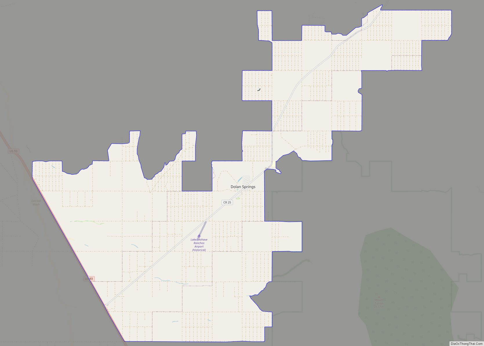 Map of Dolan Springs CDP