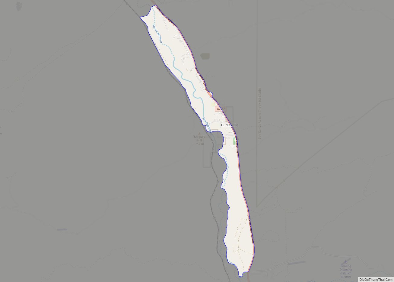 Map of Dudleyville CDP