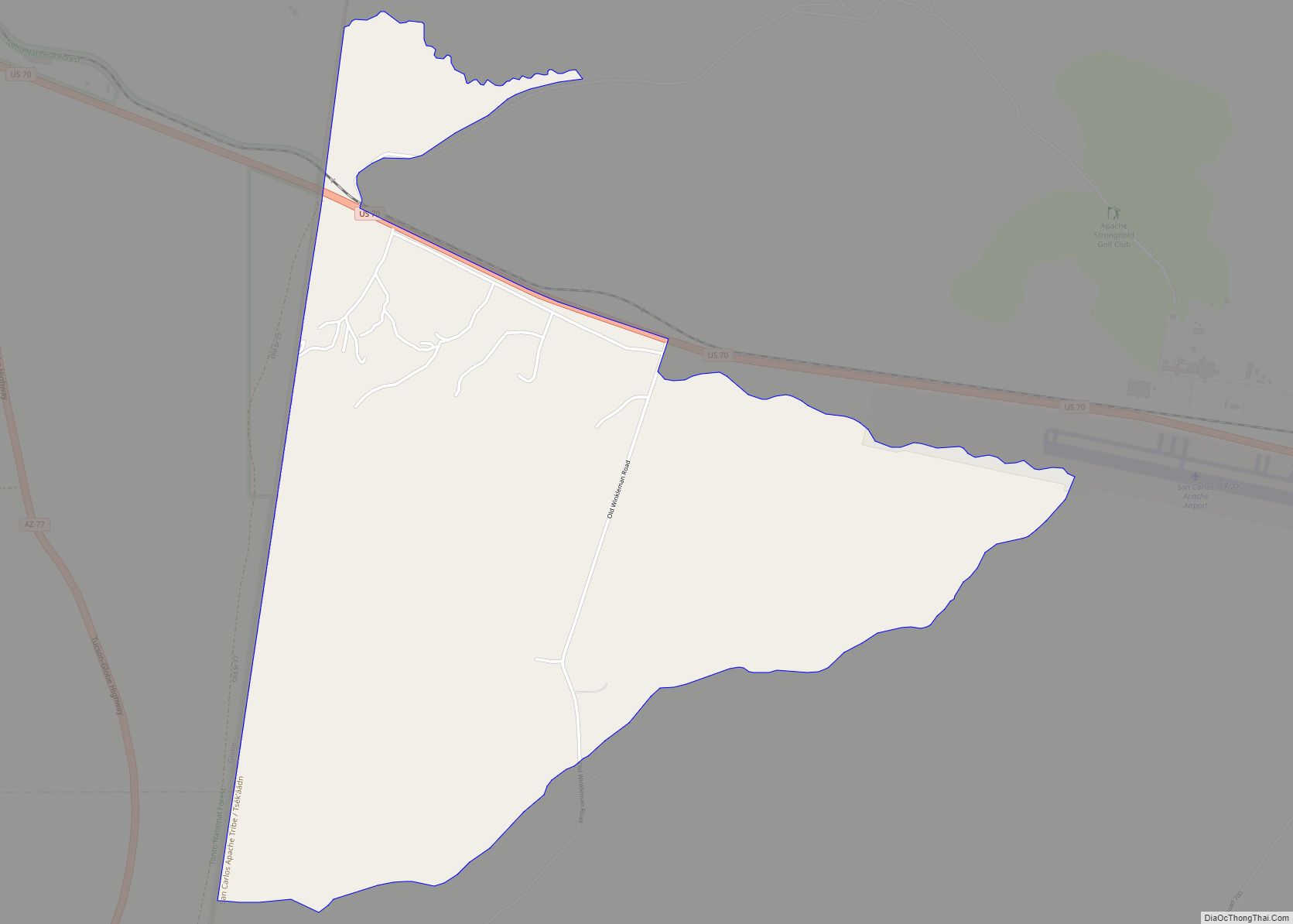 Map of East Globe CDP