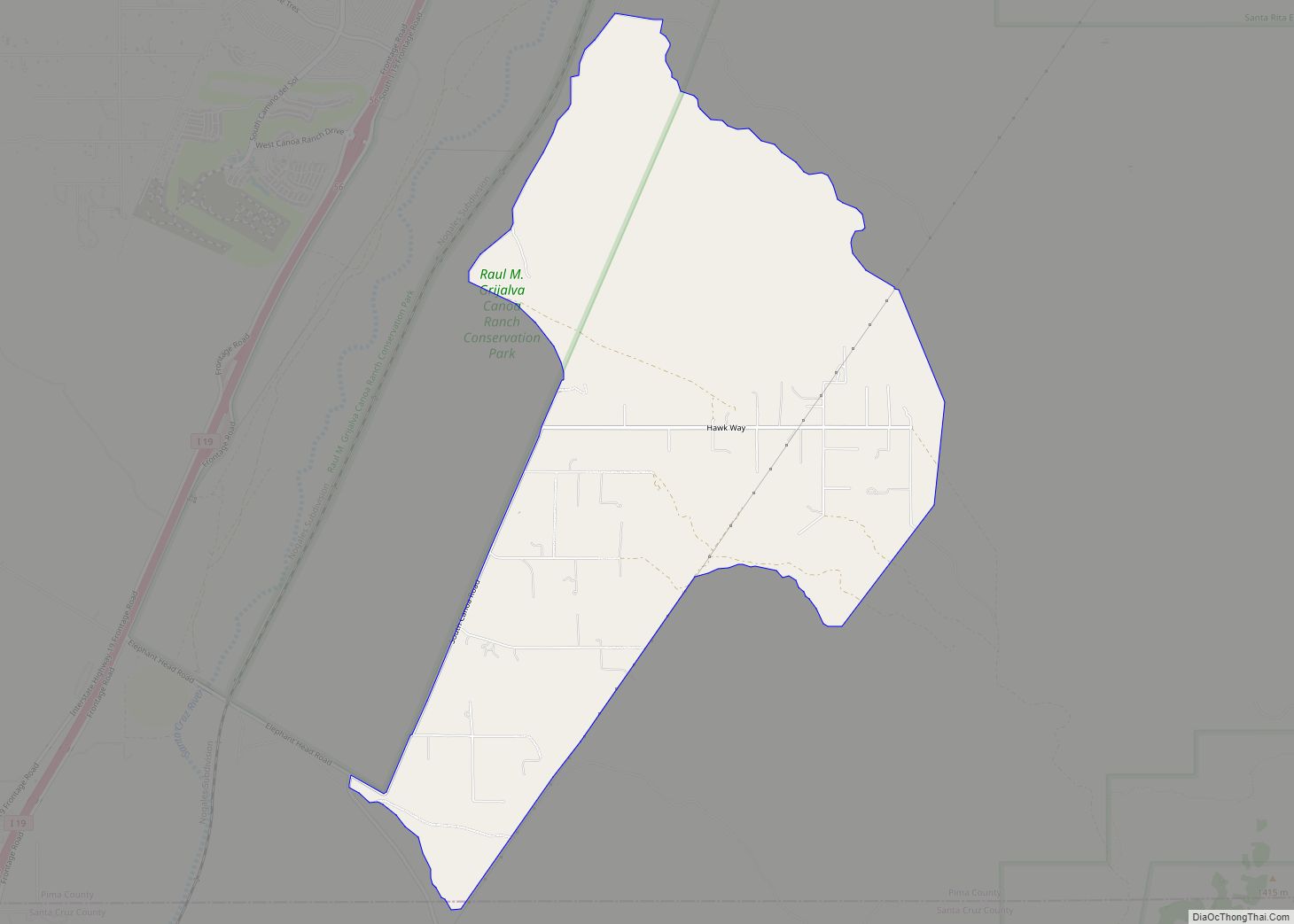 Map of Elephant Head CDP