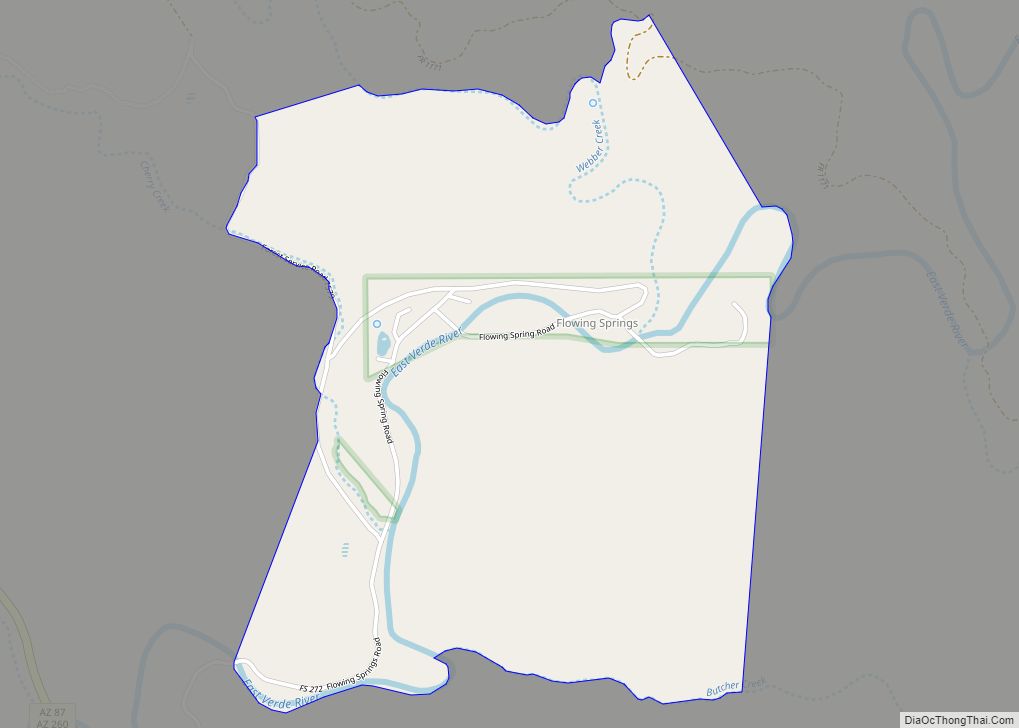 Map of Flowing Springs CDP