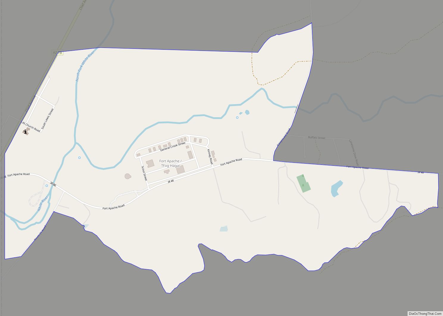 Map of Fort Apache CDP