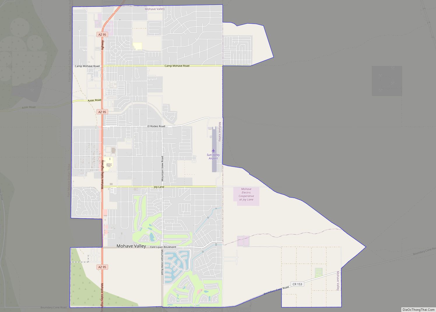 Map of Fort Mohave CDP