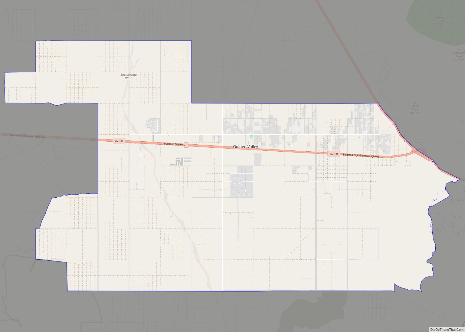 Map of Golden Valley CDP, Arizona