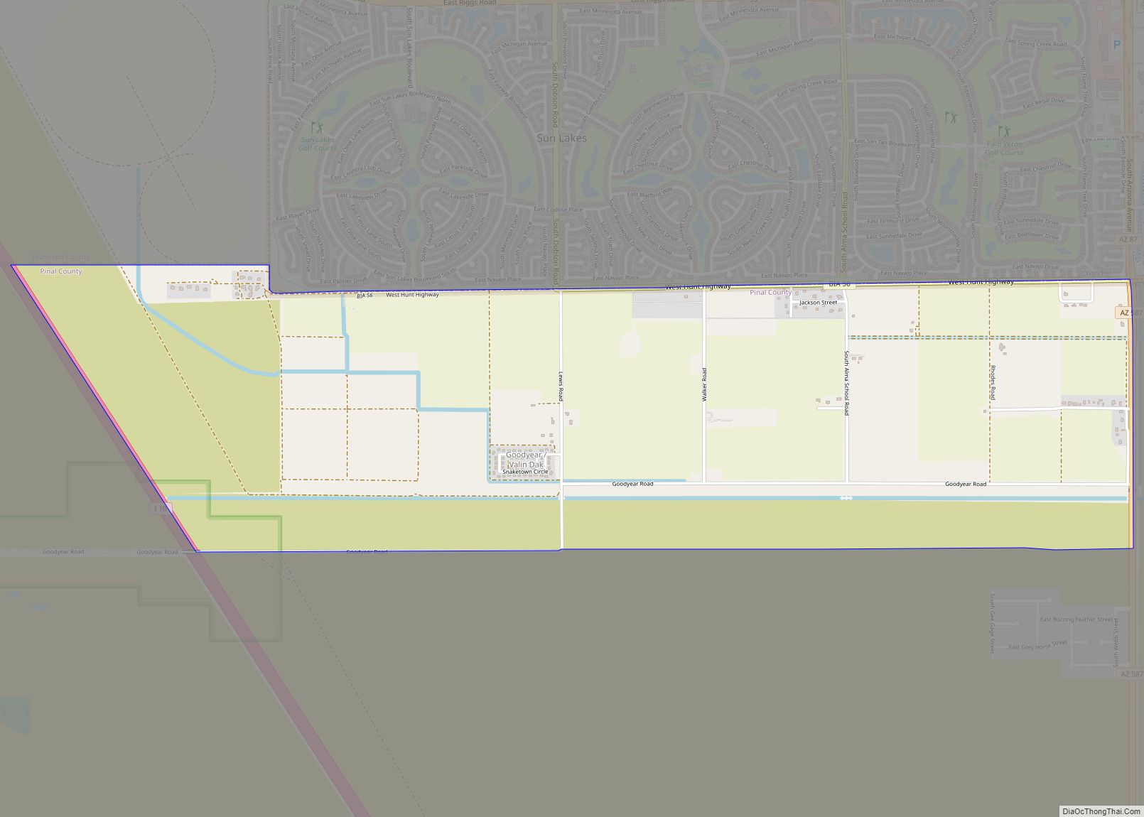 Map of Goodyear Village CDP