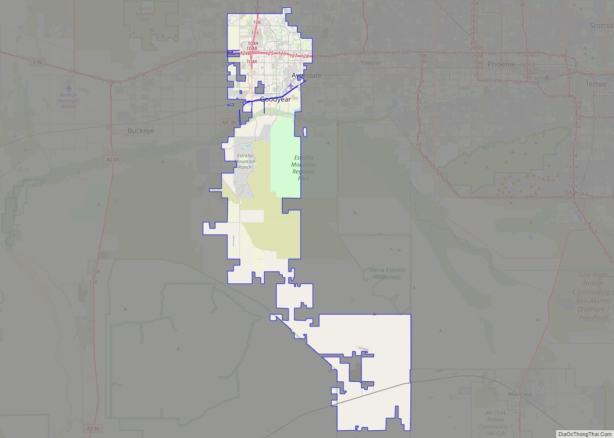 Map of Goodyear city