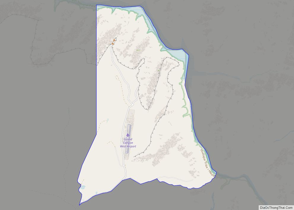 Map of Grand Canyon West CDP