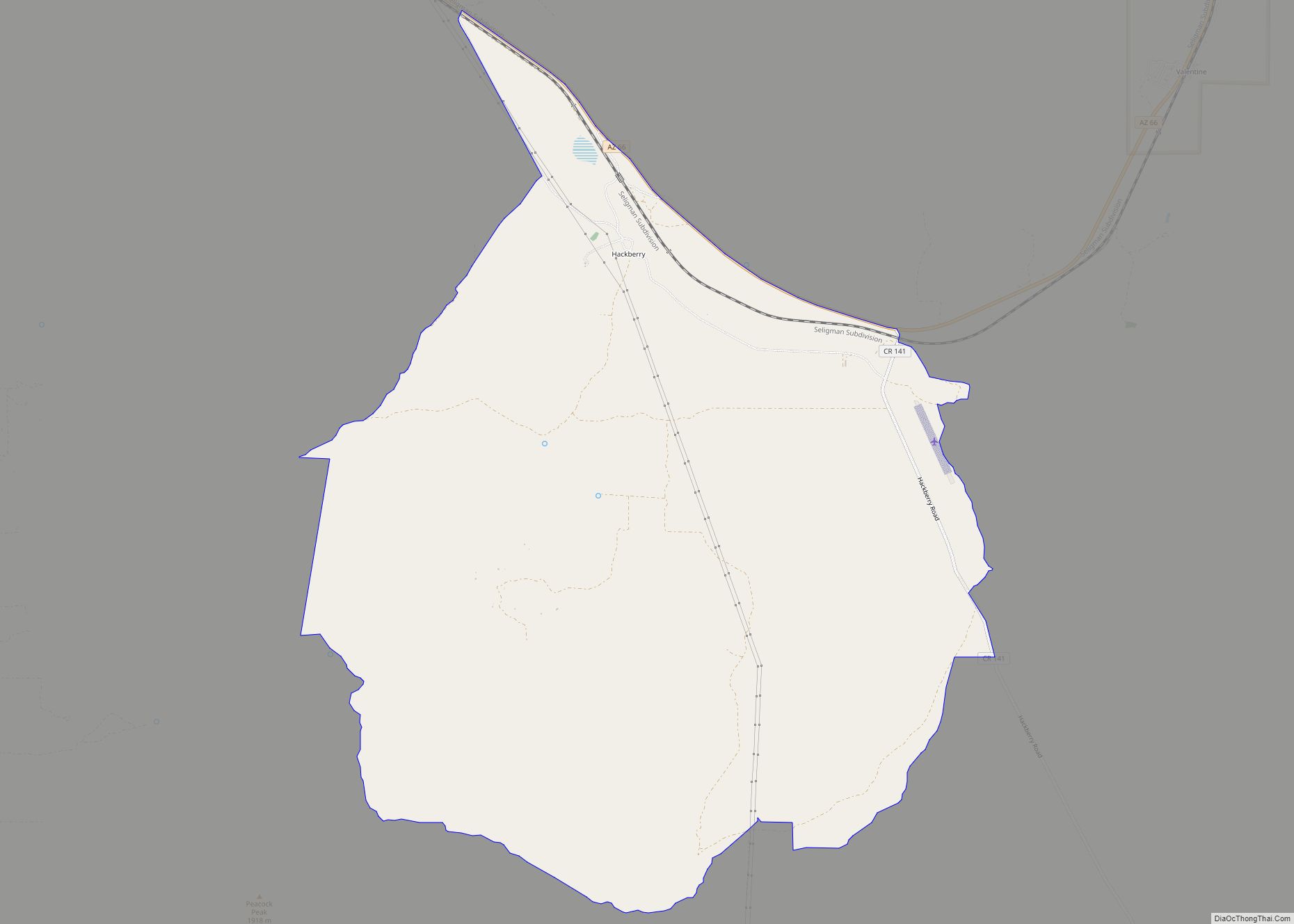 Map of Hackberry CDP, Arizona