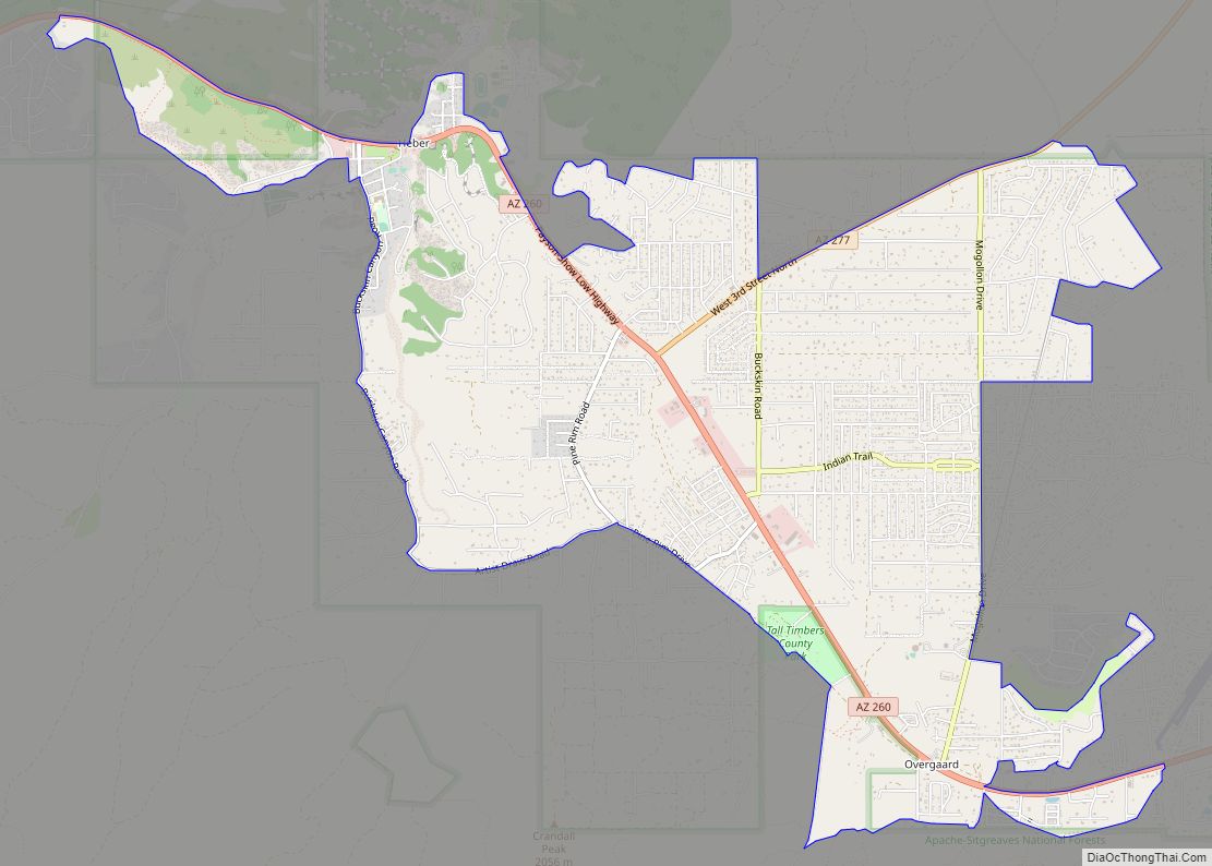 Map of Heber-Overgaard CDP