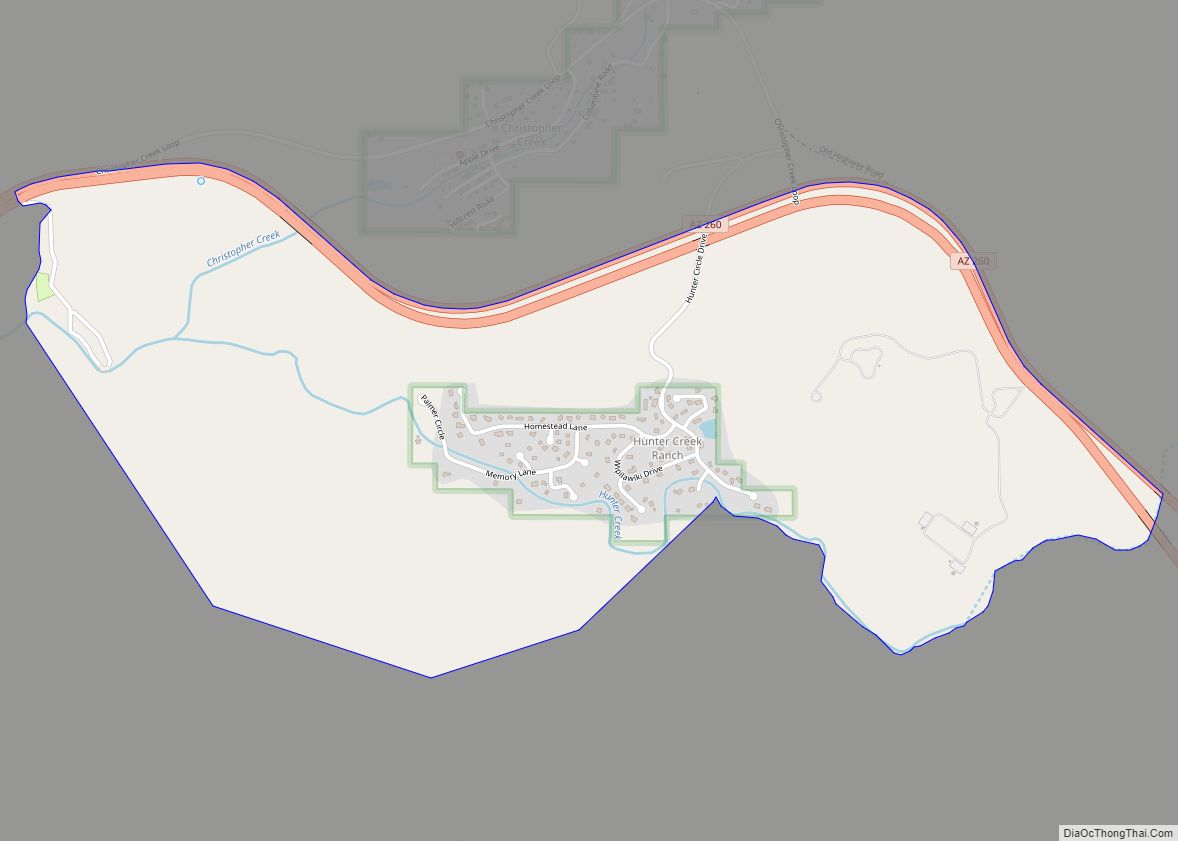 Map of Hunter Creek CDP