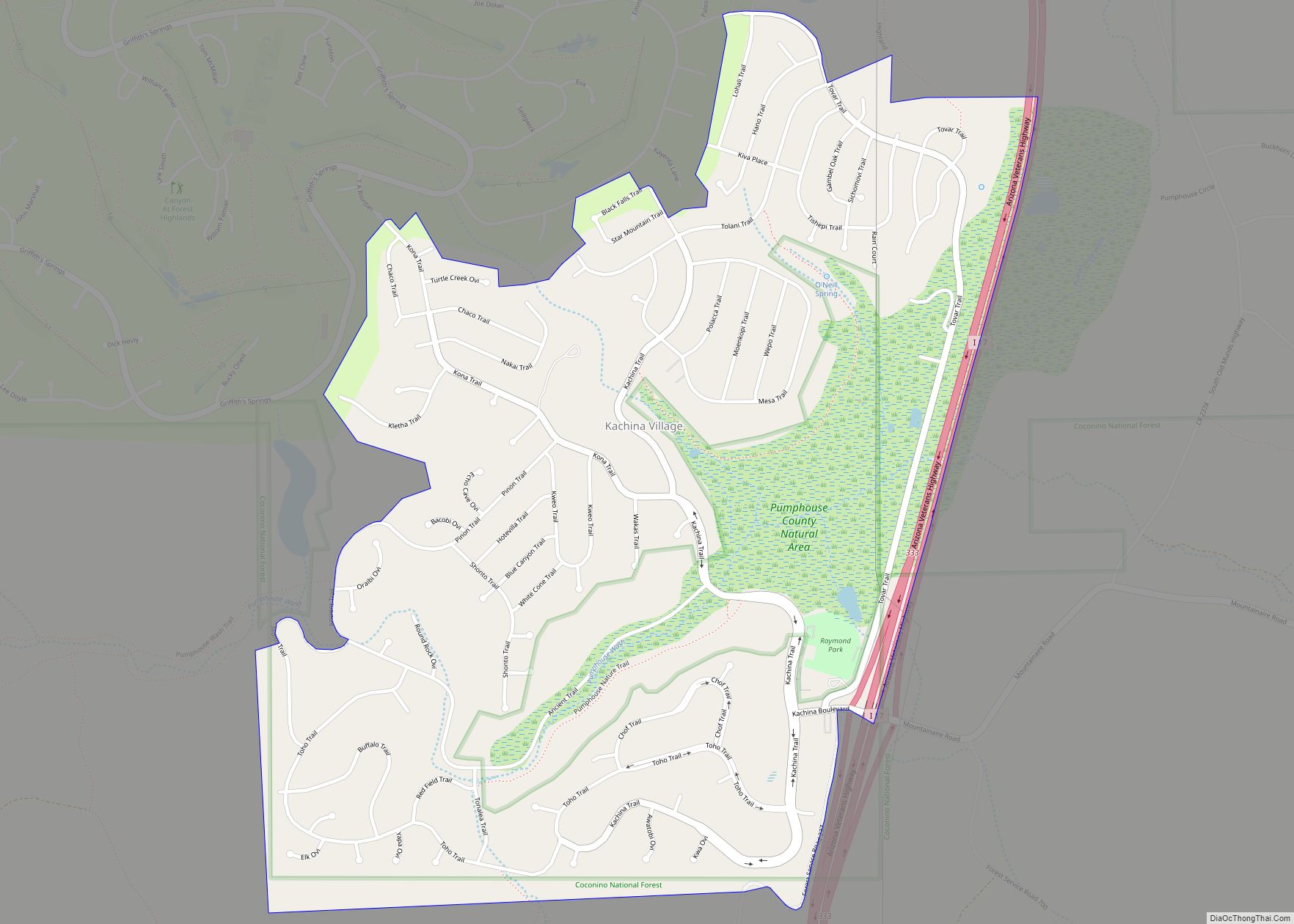 Map of Kachina Village CDP