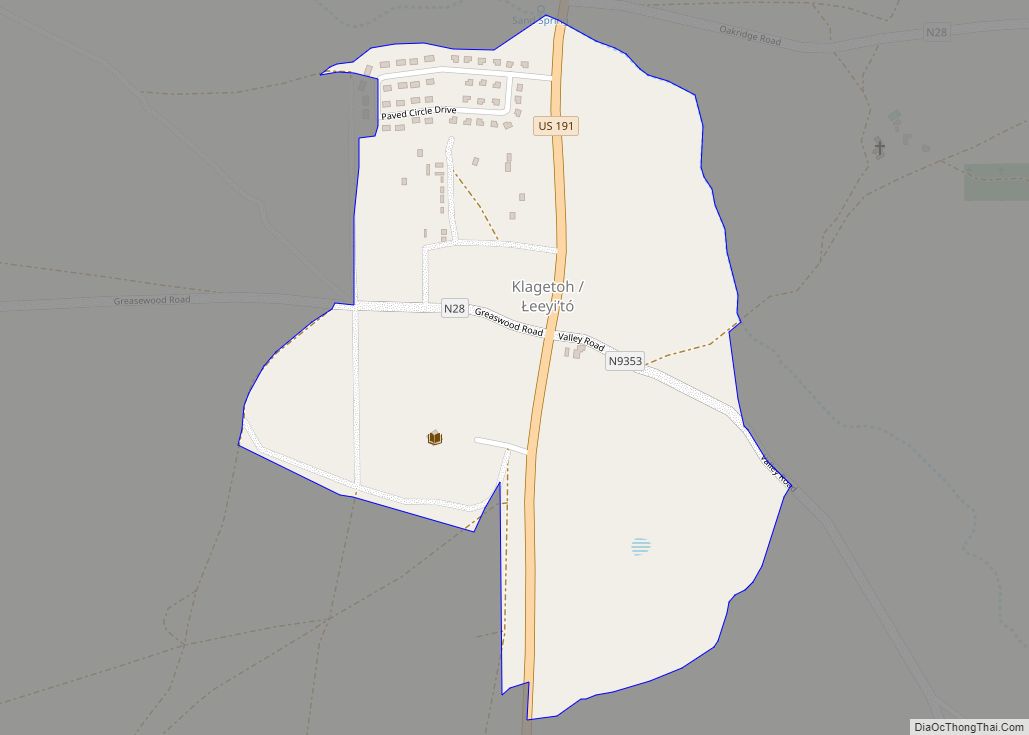 Map of Klagetoh CDP