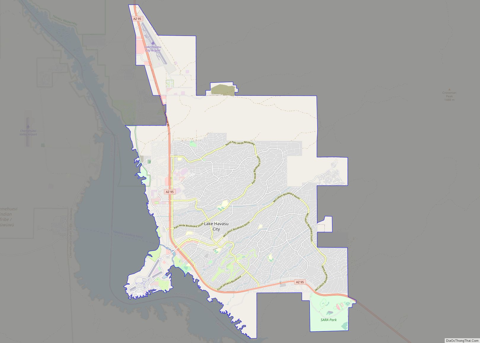 Map of Lake Havasu City