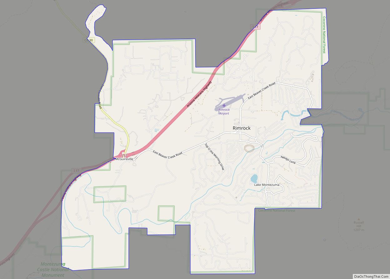 Map of Lake Montezuma CDP