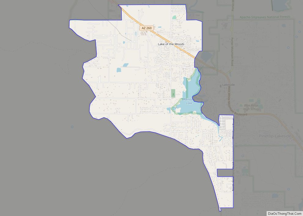 Map of Lake of the Woods CDP, Arizona