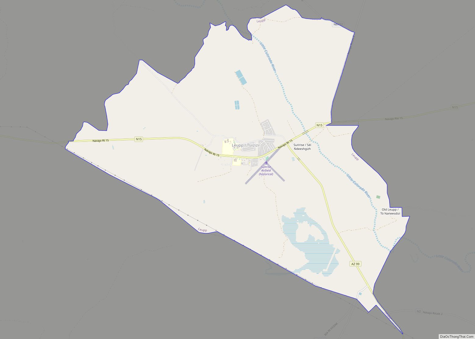 Map of Leupp CDP