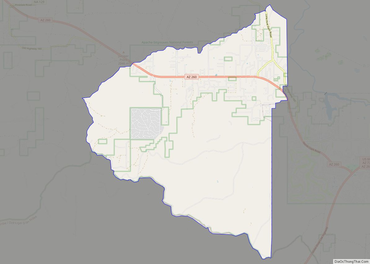 Map of Linden CDP, Arizona