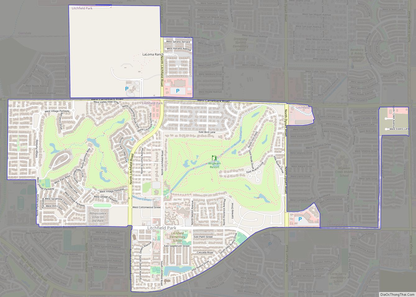 Map of Litchfield Park city