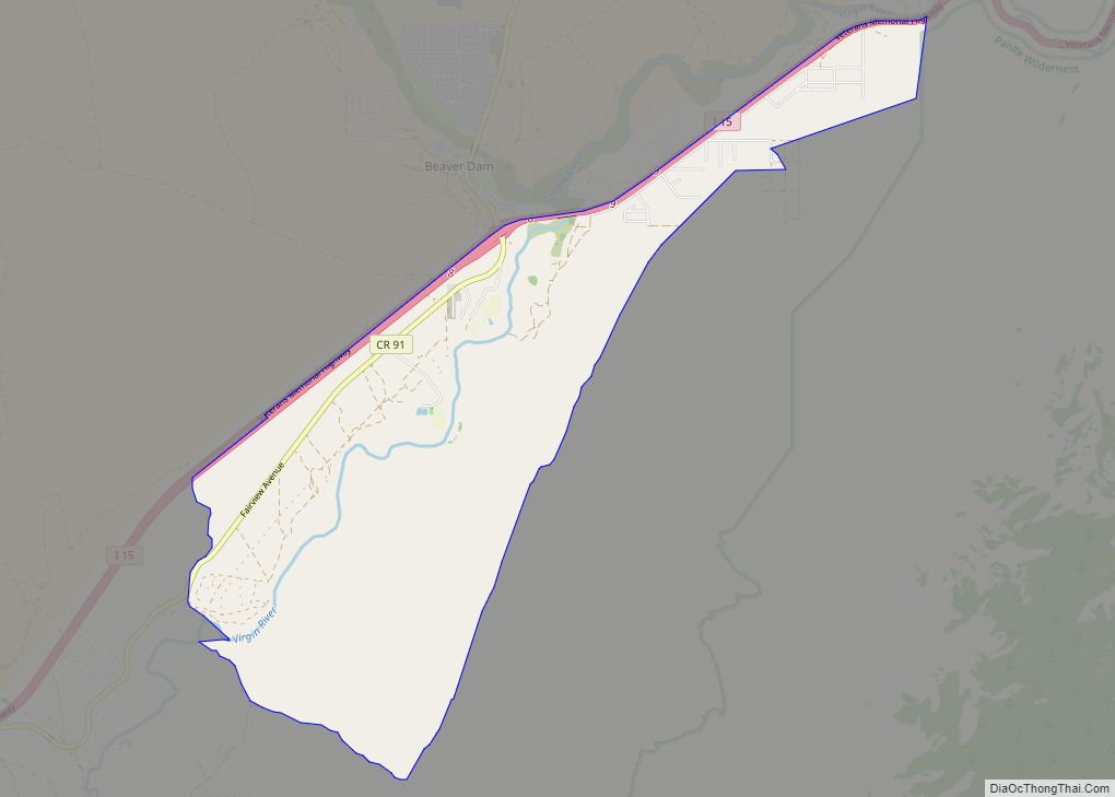 Map of Littlefield CDP, Arizona