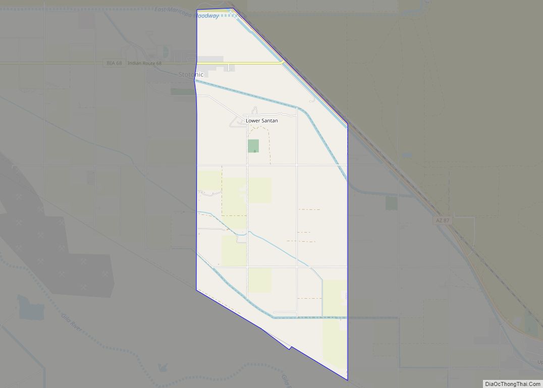 Map of Lower Santan Village CDP