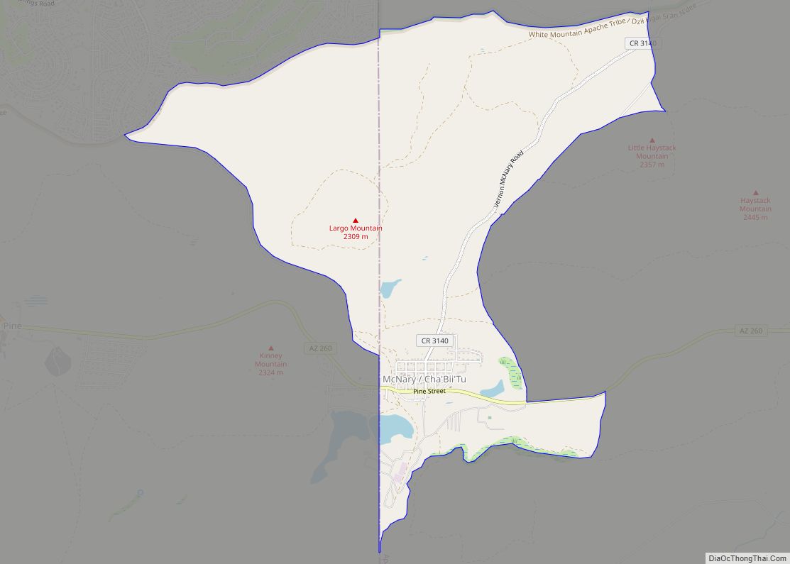 Map of McNary CDP, Arizona