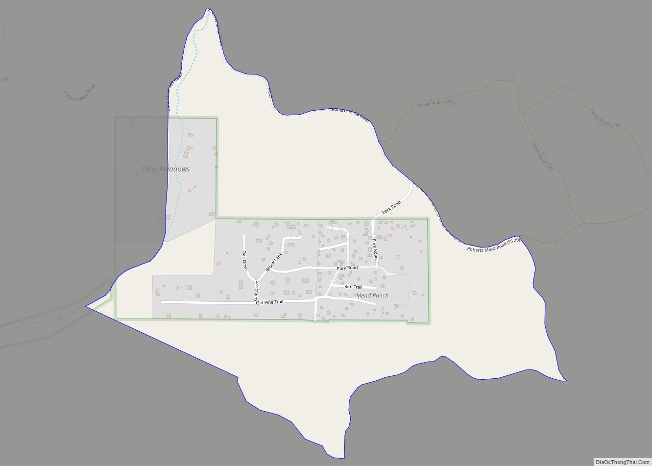 Map of Mead Ranch CDP