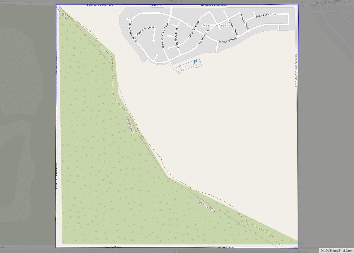 Map of Mesquite Creek CDP