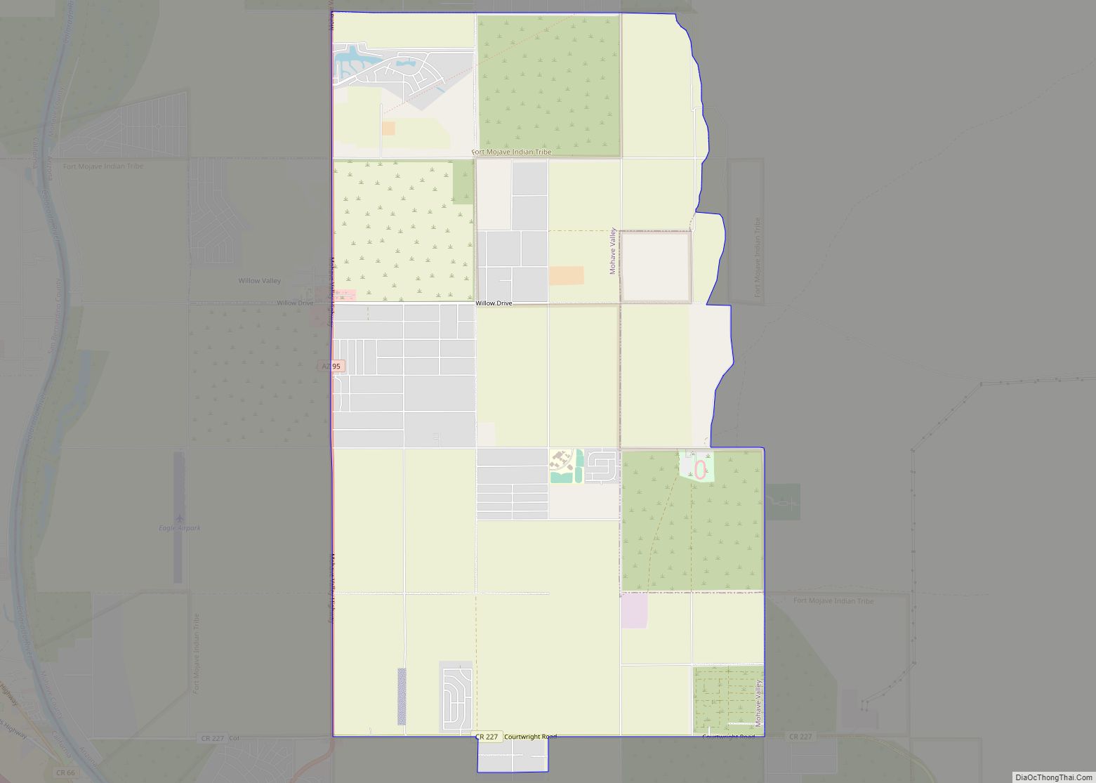 Map of Mohave Valley CDP