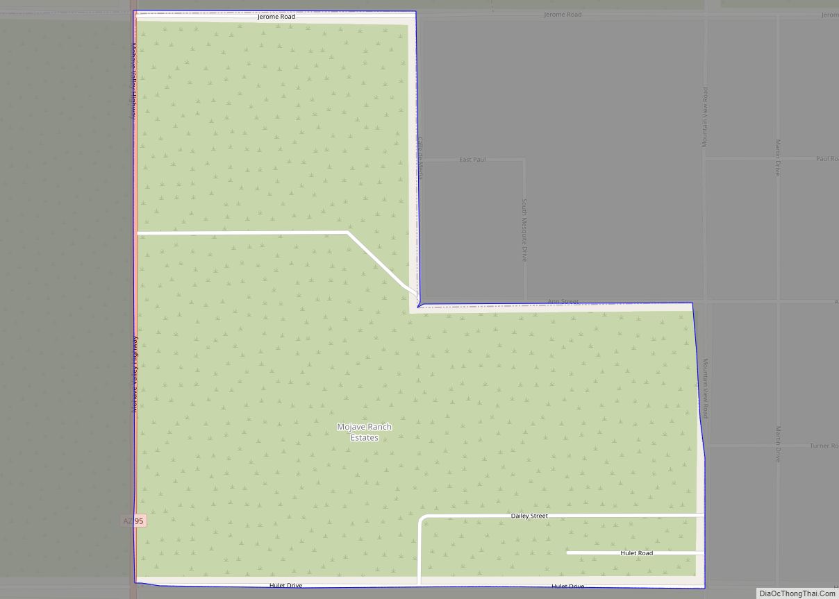 Map of Mojave Ranch Estates CDP