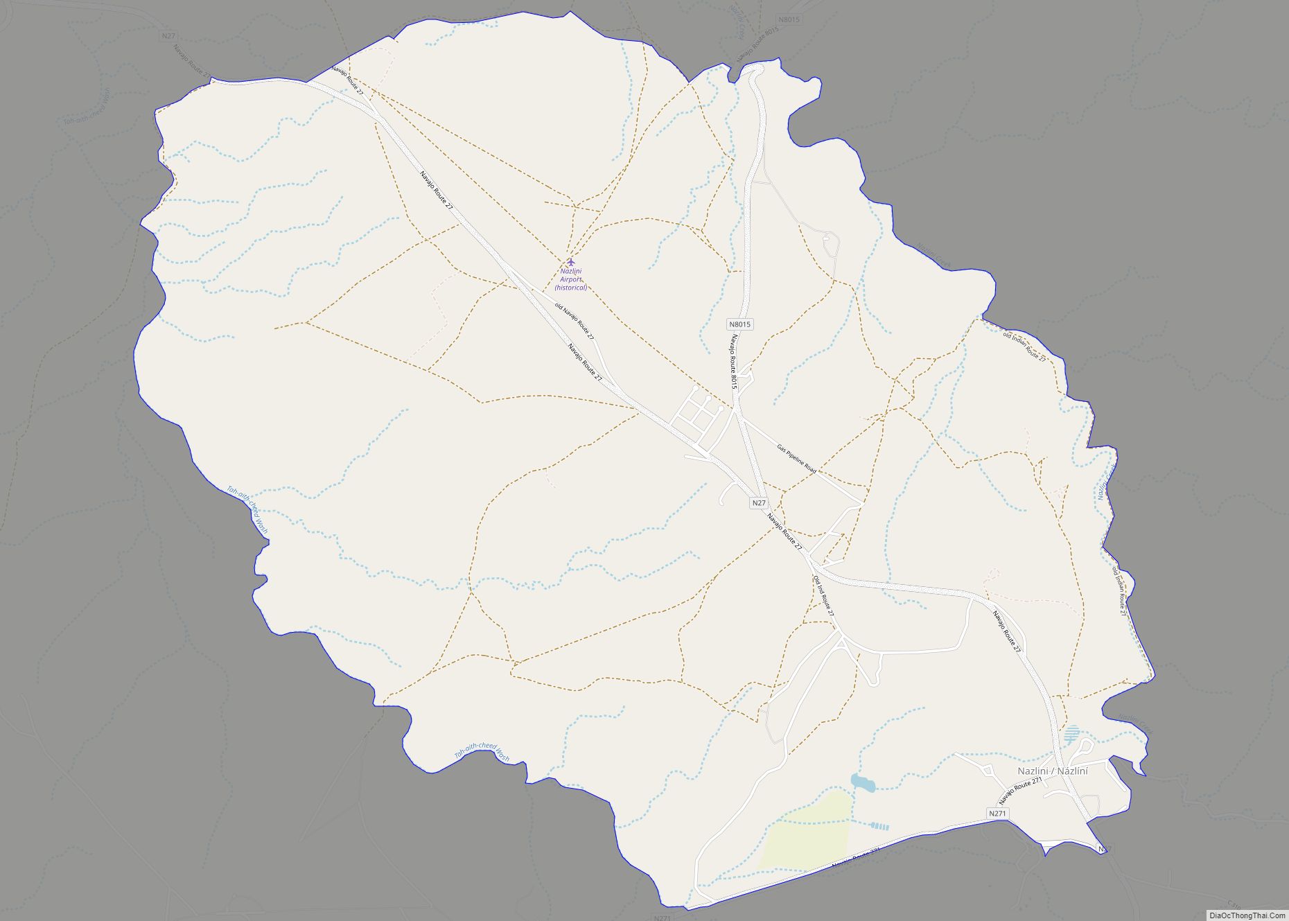 Map of Nazlini CDP