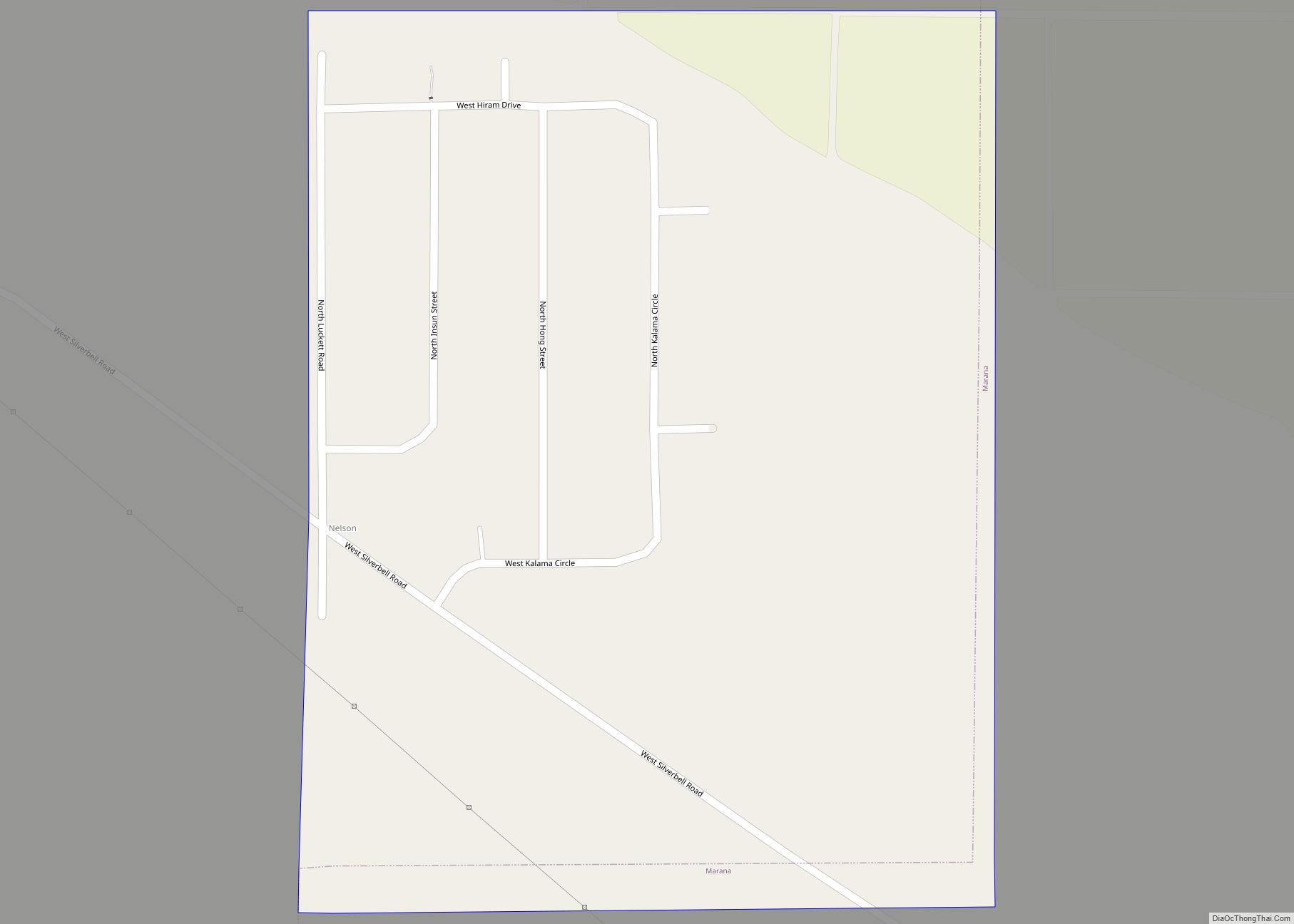 Map of Nelson CDP, Arizona