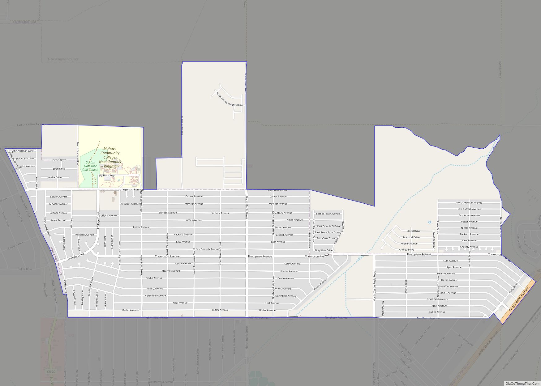 Map of New Kingman-Butler CDP