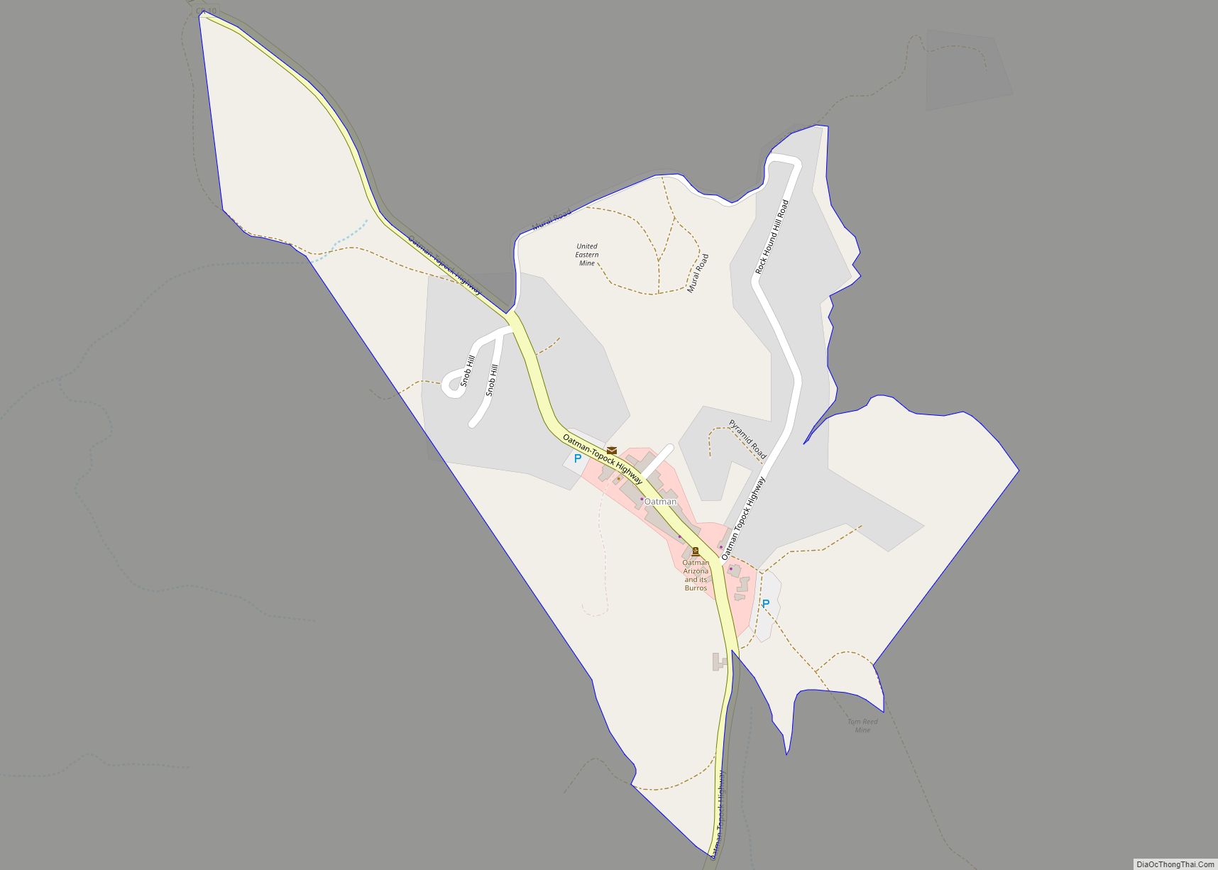 Map of Oatman CDP