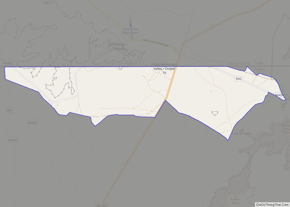 Map of Oljato-Monument Valley CDP, Arizona