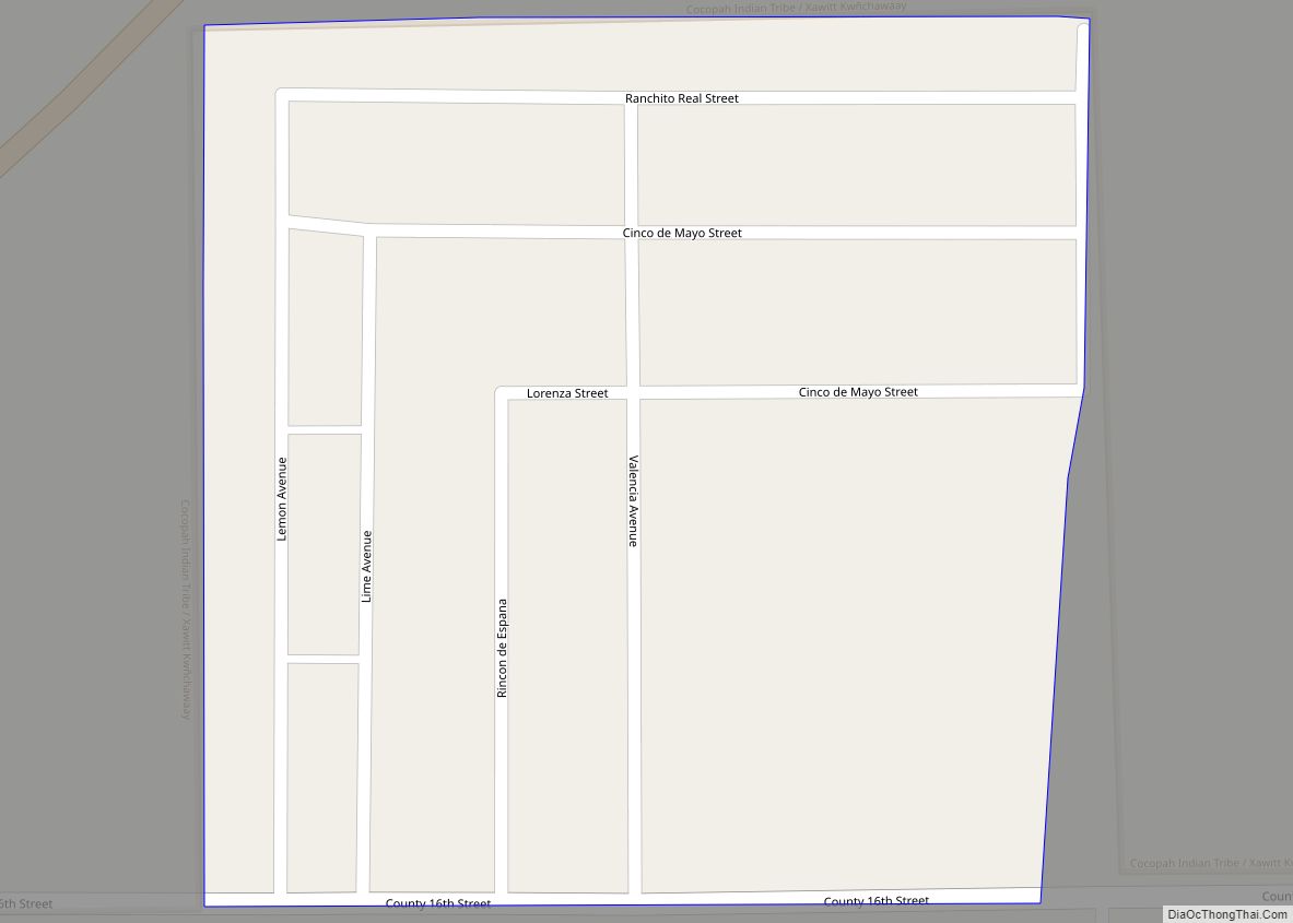 Map of Orange Grove Mobile Manor CDP