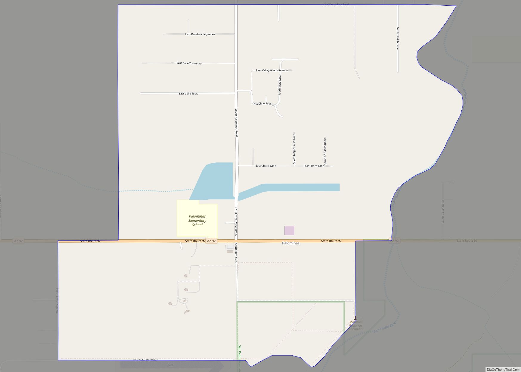 Map of Palominas CDP