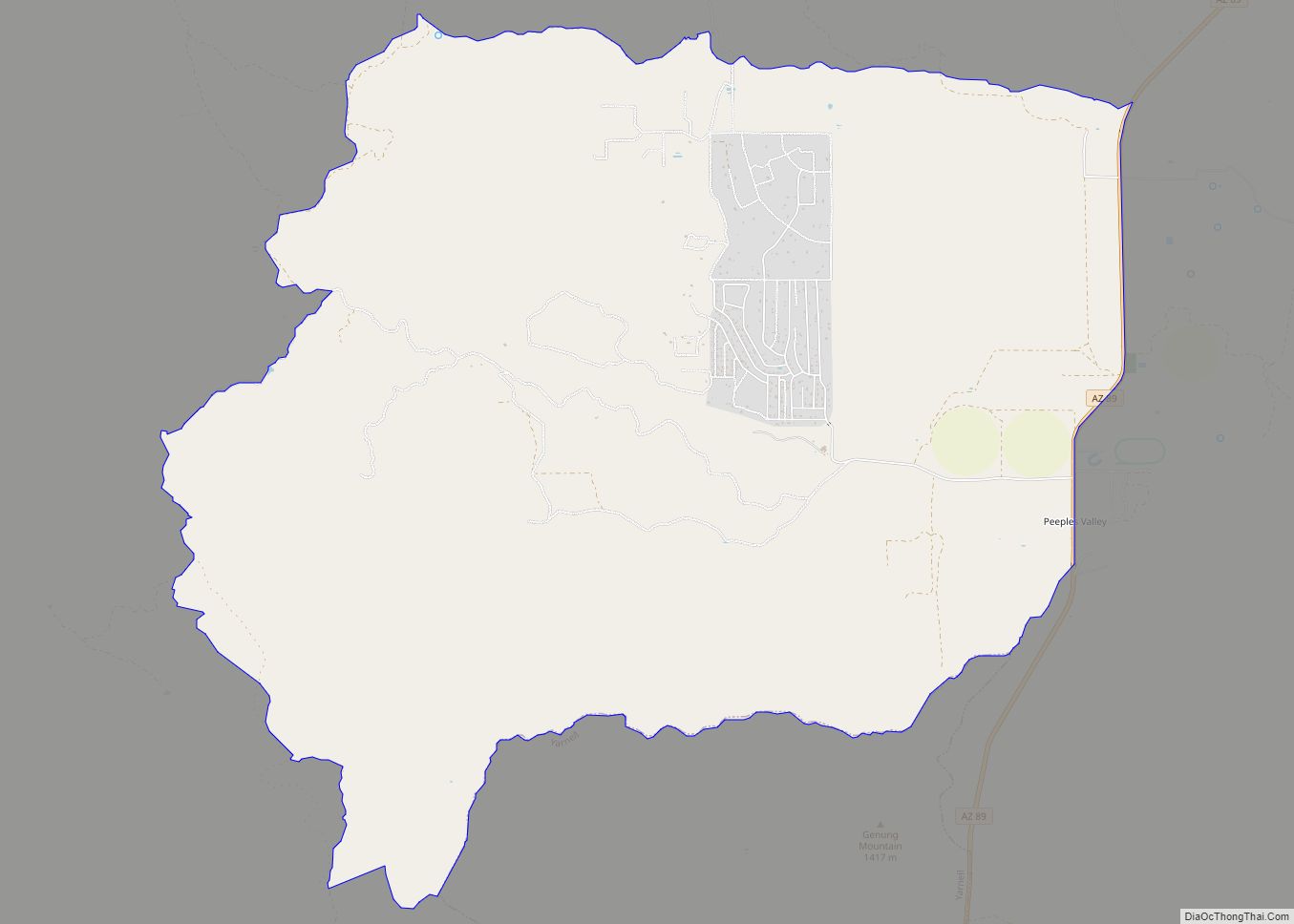 Map of Peeples Valley CDP