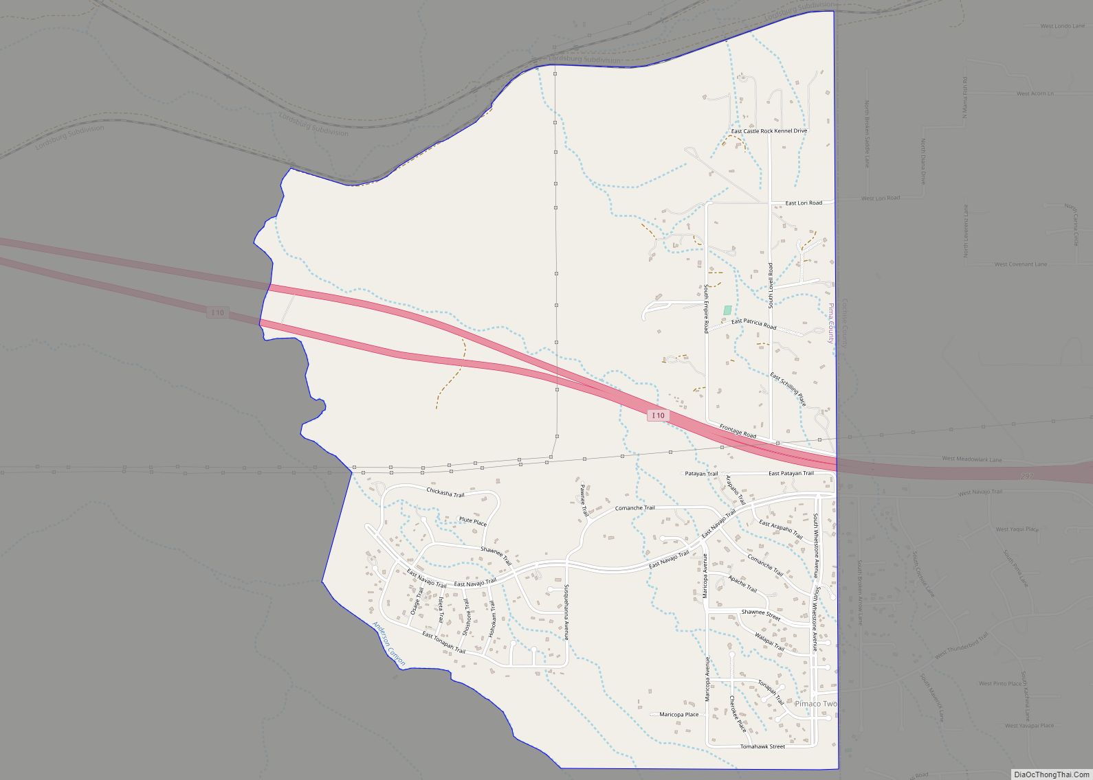 Map of Pimaco Two CDP